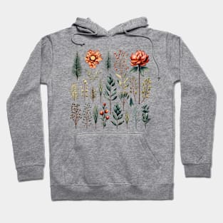 Watercolour Christmas Plants Hoodie